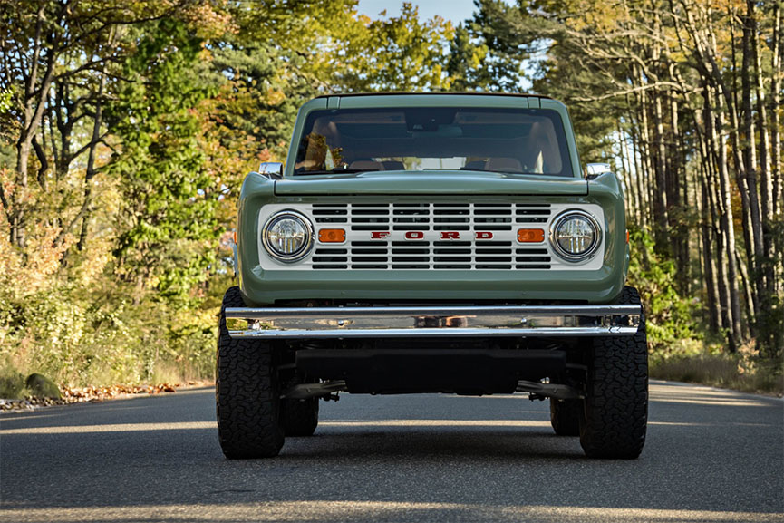Ford Bronco In Forest